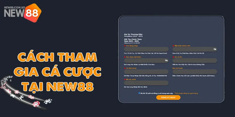 Hướng dẫn đăng ký New88 cho người mới bắt đầu